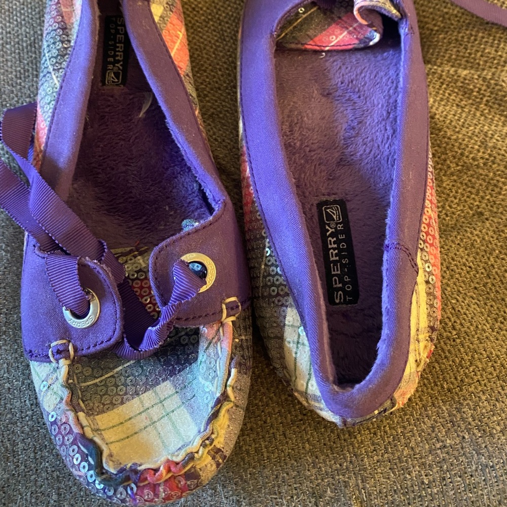 Sperry moccasins. Worn once too large for me